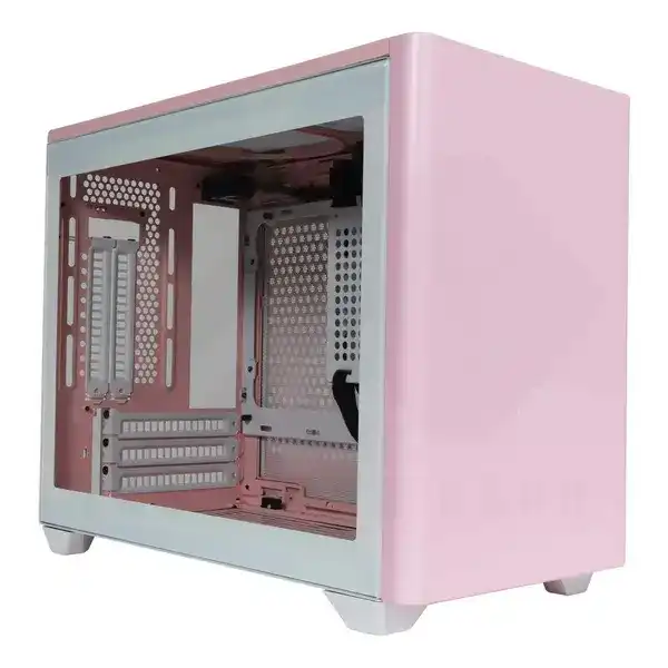 Cooler Master MasterBox NR200P Color Case - Flamingo Pink, SFF, Tempered Glass