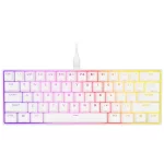 Alternative view of CORSAIR K65 RGB MINI 60% Gaming Keyboard - White