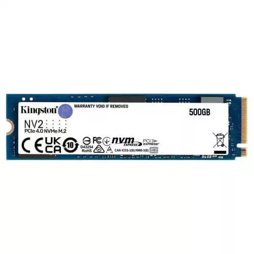 Kingston NV2 500GB SSD - M.2 NVMe PCIe Gen3 x4 (SNV2S/500GB)