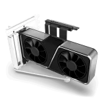 Alternative view of NZXT Vertical GPU Holder Mounting Kit - White, 175 mm PCIe 4.0x16 Riser Cable, Sturdy Steel Bracket (AB-RH175-W1)