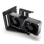 Alternative view of NZXT Vertical GPU Holder Mounting Kit - Black, 175 mm PCIe 4.0x16 Riser Cable, Sturdy Steel Bracket (AB-RH175-B1)