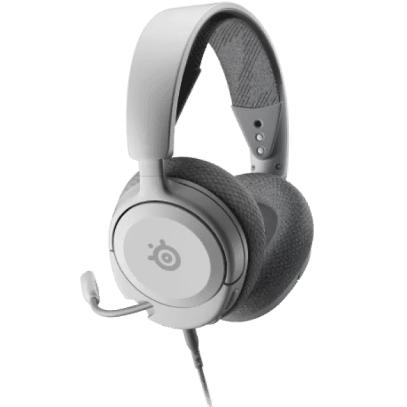 SteelSeries Arctis Nova 1 White Multi-System Gaming Headset - Wired, Ultra Lightweight, Hi-Fi Drivers, 360° Spatial Audio, Comfort Design, Durable, Noise-Cancelling Mic