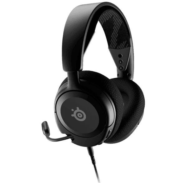 SteelSeries Arctis Nova 1 Black Multi-System Gaming Headset - Wired, Ultra Lightweight, Hi-Fi Drivers, 360° Spatial Audio, Comfort Design, Durable, Noise-Cancelling Mic