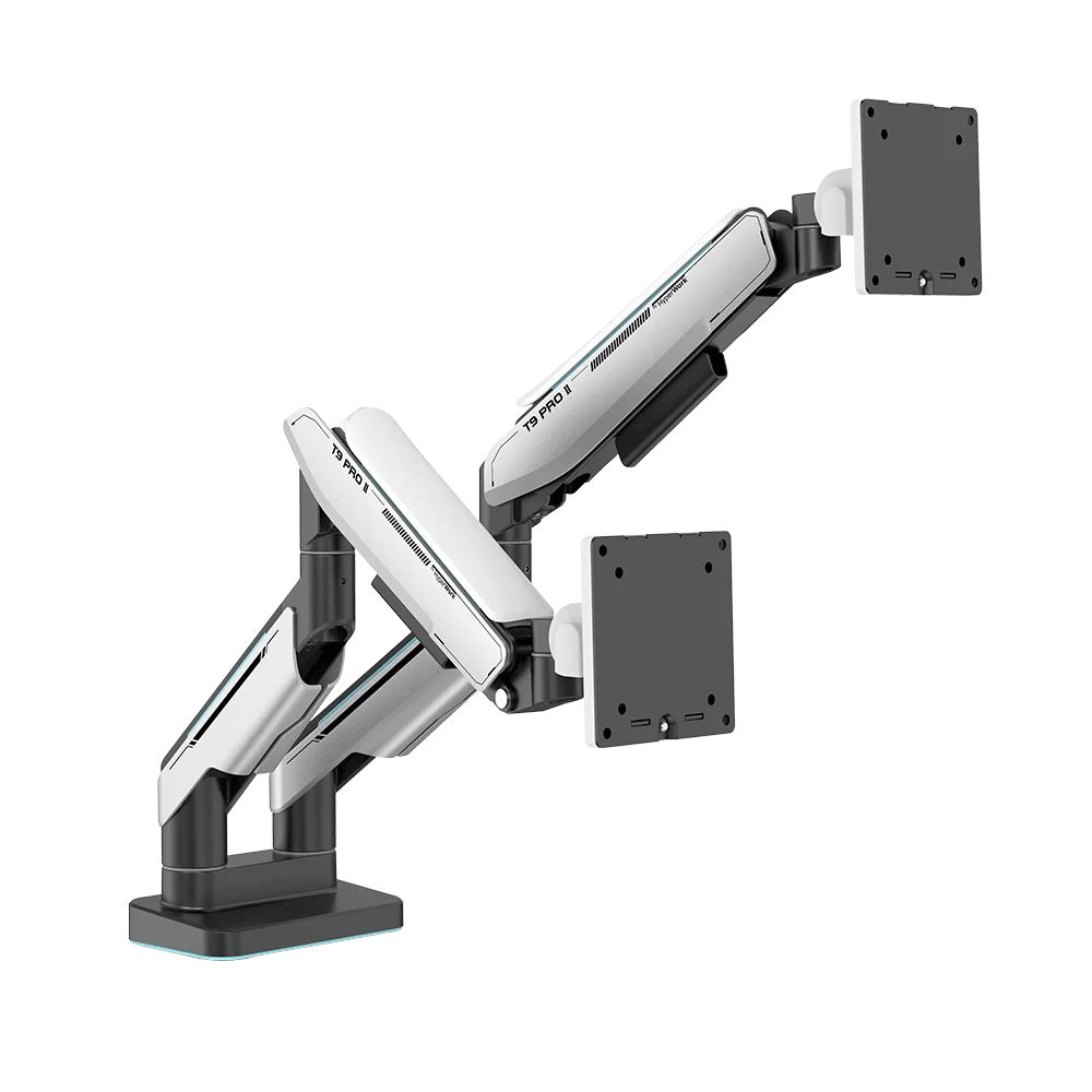 Human Motion T9 Pro II Dual Monitor Stand - White