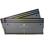 CORSAIR Dominator Titanium RGB Grey 64GB (AMD Expo) Memory Kit - Grey, 64GB (2x32GB) 6000MHz CL30 (CMP64GX5M2B6000Z30)