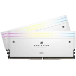 CORSAIR Dominator Titanium RGB 32GB Memory Kit - White, 32GB (2x16GB) 7200MHz CL34 (CMP32GX5M2X7200C34W)