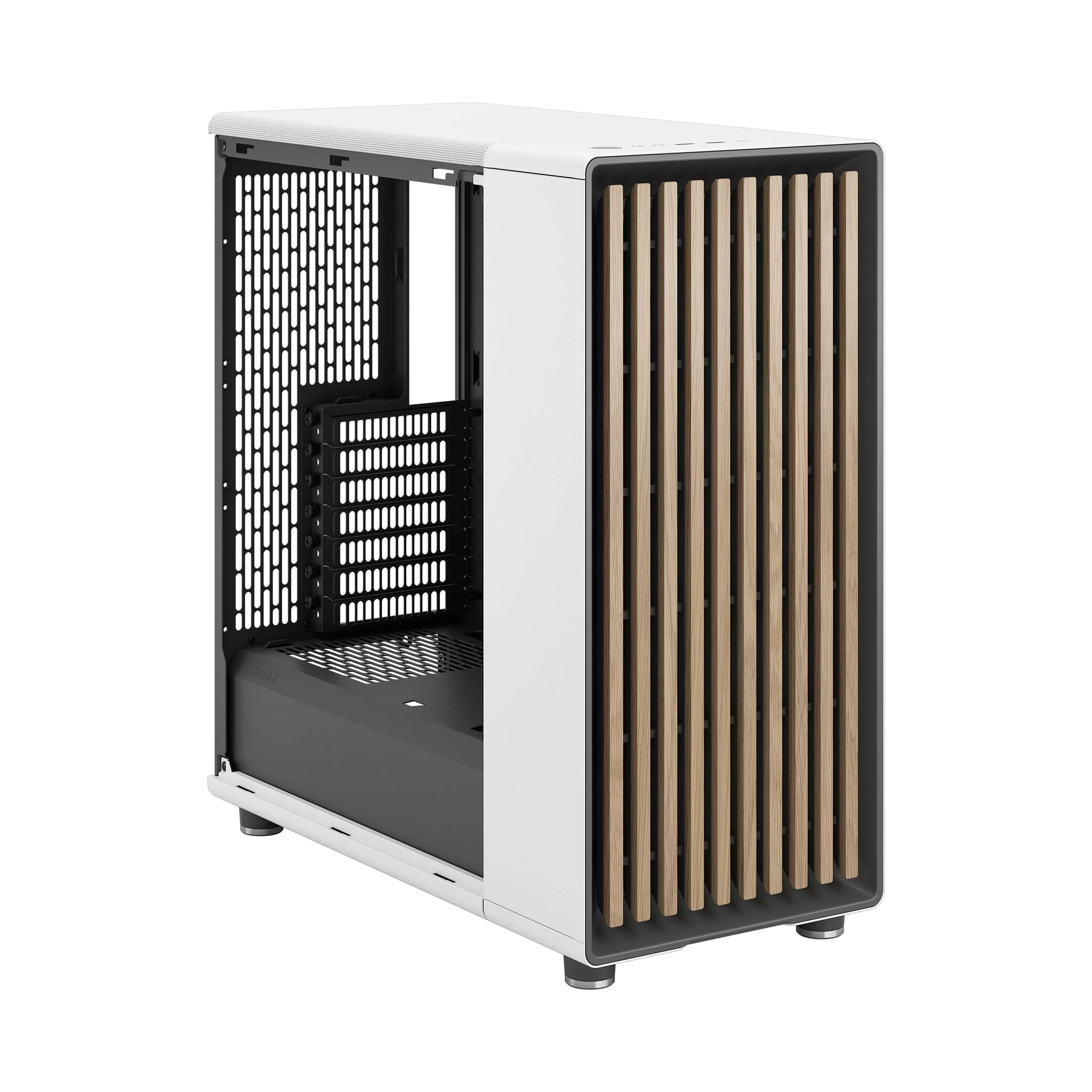Fractal Design North Chalk White TG Clear Tint - Tempered Glass Clear ATX Mid Tower Gaming Case - Wood Oak Front, 2x140mm Fans included, Type C USB 16 Fractal Design North Chalk White TG Clear Tint - Tempered Glass Clear ATX Mid Tower Gaming Case - Wood Oak Front, 2x140mm Fans included, Type C USB - Ảnh 16