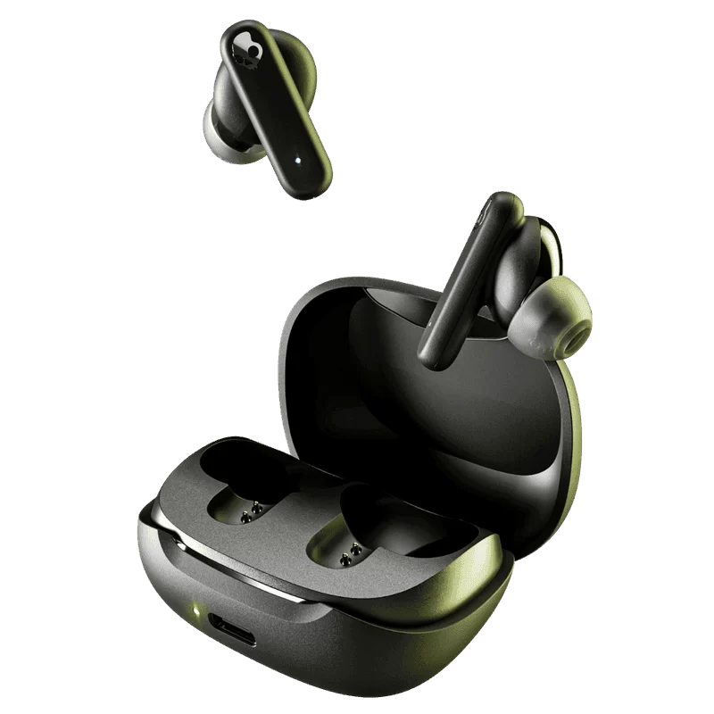 Skullcandy Smokin’ Buds® True Wireless Earbuds - Black, Pin 20h, IPX4, Skullcandy Spreme Sound, 50% Renewable Plastics, 3 EQ Modes, Call and Full Media Controls