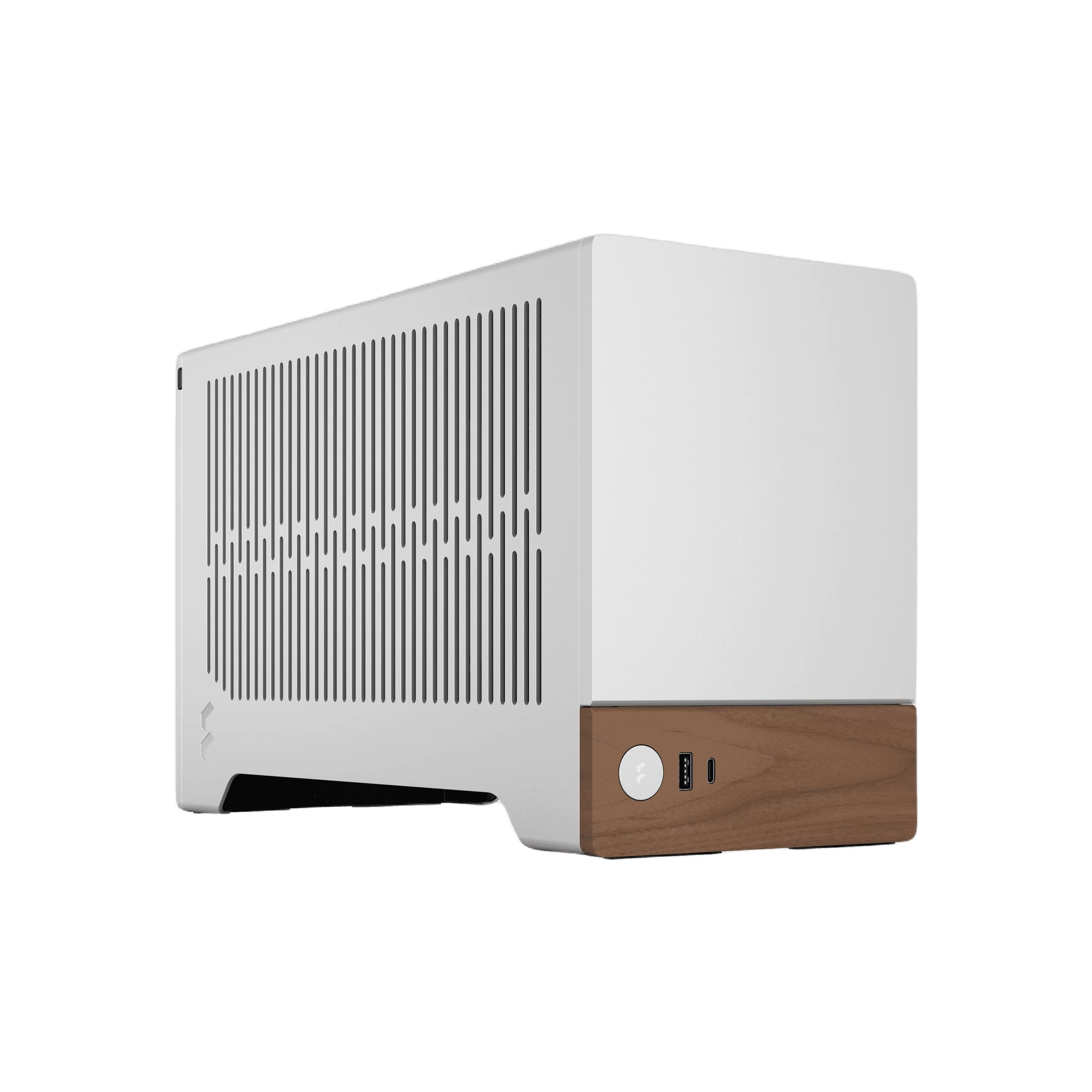 Fractal Design Terra Silver - ITX, GPU up to 322 mm in length, 10.4 L, 8 mm-thick aluminum front