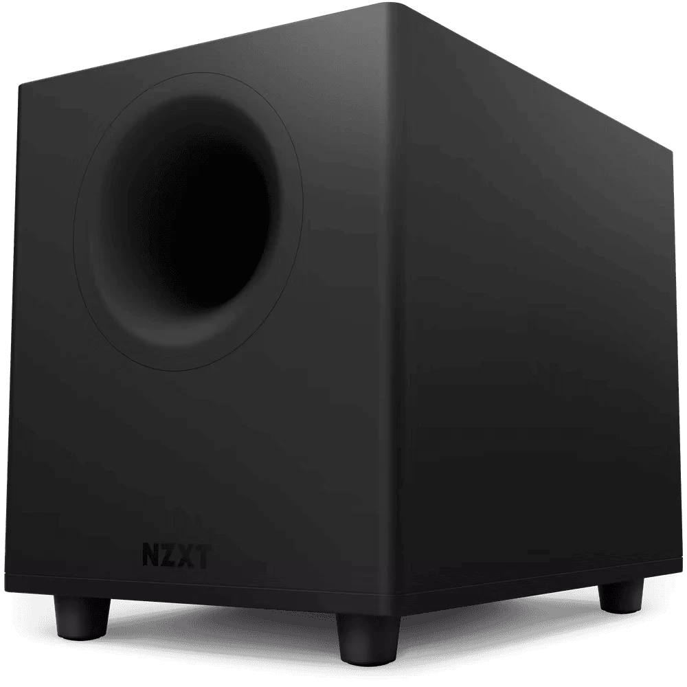NZXT Relay Subwoofer 140 Watt Desktop PC Gaming (AP-SUB80-EU) - Powerful Bass Compact Design, 140 Watts, Down-Firing 6.5 Inch Driver, Crossover & Phase Control, High-Quality Construction
