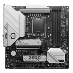 Alternative view of MSI B760M PROJECT ZERO DDR5 Mainboard