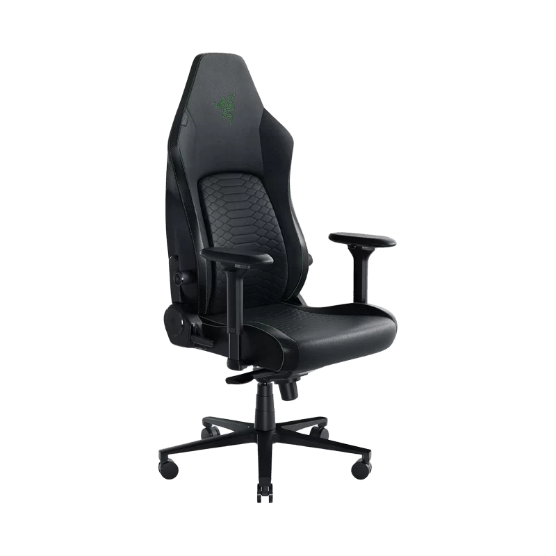 Razer Iskur V2 Leather Black Green Gaming Chair - Adaptive Lumbar Support