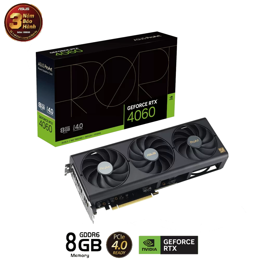 ASUS ProArt GeForce RTX 4060 8GB GDDR6 (PROART-RTX4060-8G) Graphics Card
