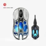Alternative view of GravaStar Mercury M1 Pro Battle Worn Edition Wireless Gaming Mouse - Silver Mist