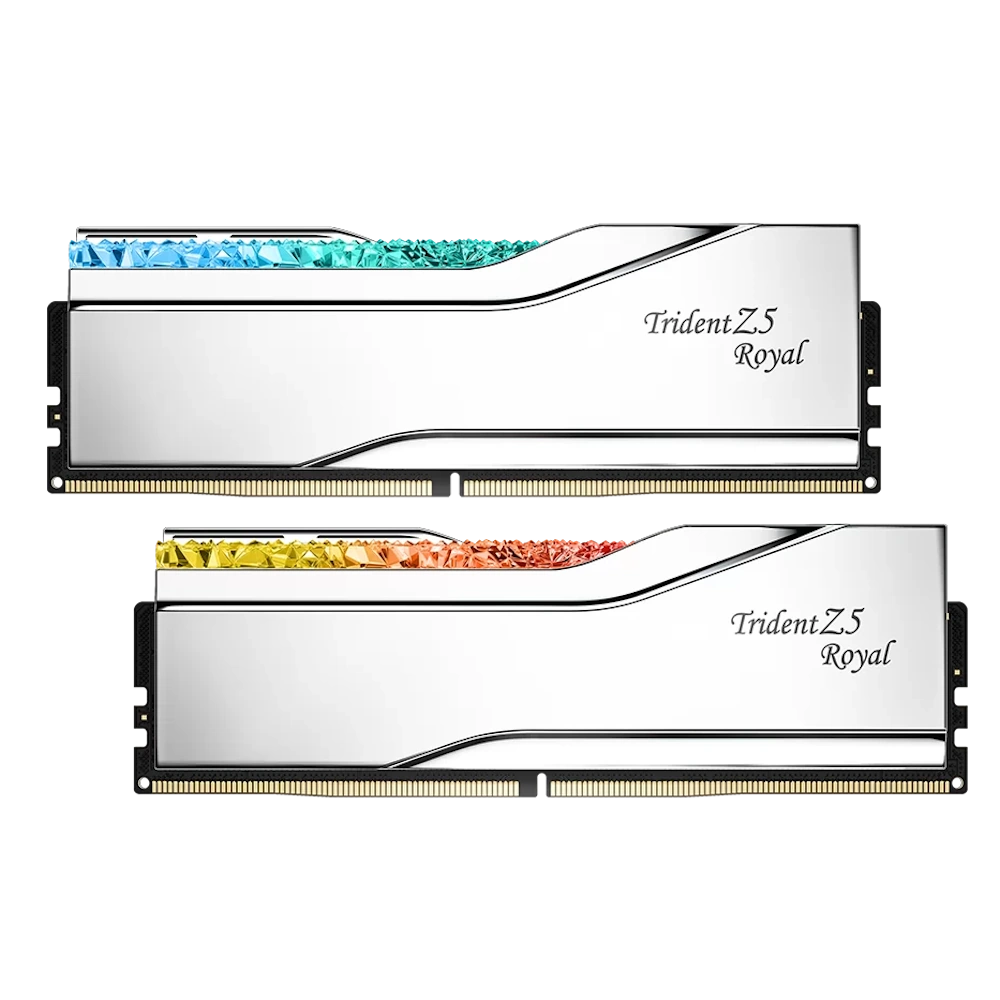 G.Skill Trident Z5 Royal Silver 32GB (2x16GB) Memory Kit - Intel XMP, 6400MHz CL32 (F5-6400J3239G16GX2-TR5S)