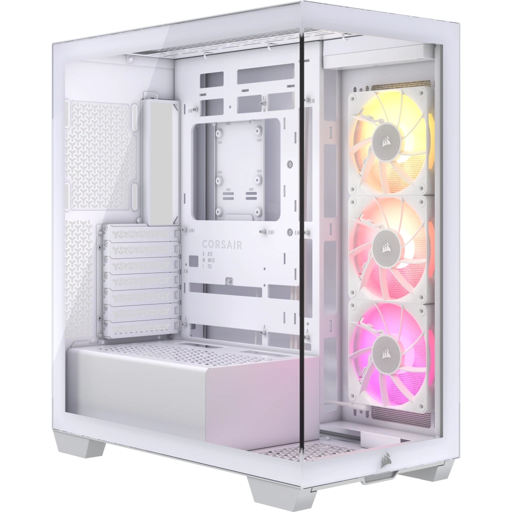 CORSAIR iCUE LINK 3500X RGB White Glass PC Case - Mid-Tower, 3x RS120 ARGB fans + iCUE LINK System Hub, Reverse Connection Motherboard Compatible 1 CORSAIR iCUE LINK 3500X RGB White Glass PC Case - Mid-Tower, 3x RS120 ARGB fans + iCUE LINK System Hub, Reverse Connection Motherboard Compatible