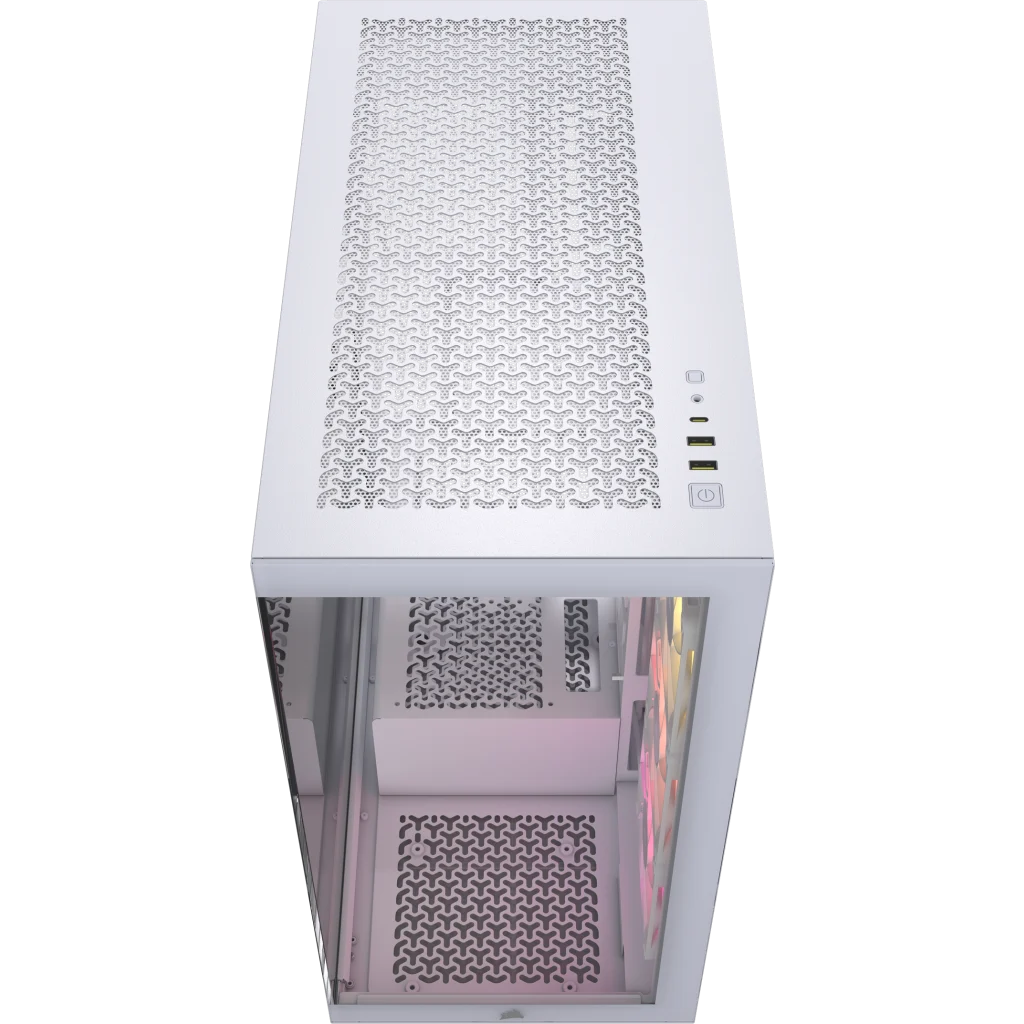 CORSAIR iCUE LINK 3500X RGB White Glass PC Case - Mid-Tower, 3x RS120 ARGB fans + iCUE LINK System Hub, Reverse Connection Motherboard Compatible 2 CORSAIR iCUE LINK 3500X RGB White Glass PC Case - Mid-Tower, 3x RS120 ARGB fans + iCUE LINK System Hub, Reverse Connection Motherboard Compatible - Ảnh 2