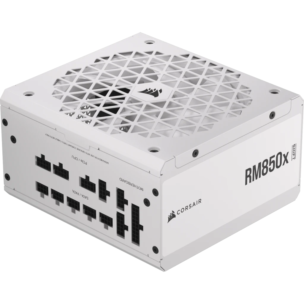 CORSAIR RMx Series RM850x SHIFT WHITE PSU - 850W, 80 Plus Gold, side cable interface, full modular