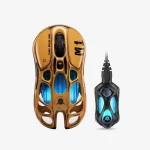 Alternative view of GravaStar Mercury M1 Pro Battle Worn Edition Wireless Gaming Mouse - Yellow