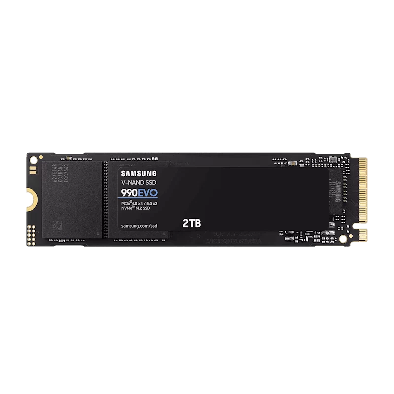 Samsung 990 EVO 2TB (MZ-V9E2T0BW) SSD – M.2 2280, PCIe Gen 5.0 x2 / Gen 4.0 x4 NVMe 2.0