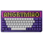ANGRY MIAO AM 65 RGB Keyboard - Bundle - Violet Fury - 65%, Leaf Spring Mounting, 3 modes, 10000mAh battery, DIY LED Screen
