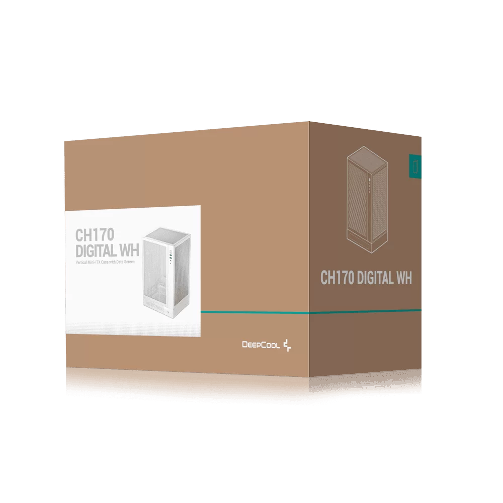 DEEPCOOL CH170 Digital - White, vertical ITX Case 14 DEEPCOOL CH170 Digital - White, vertical ITX Case - Ảnh 14