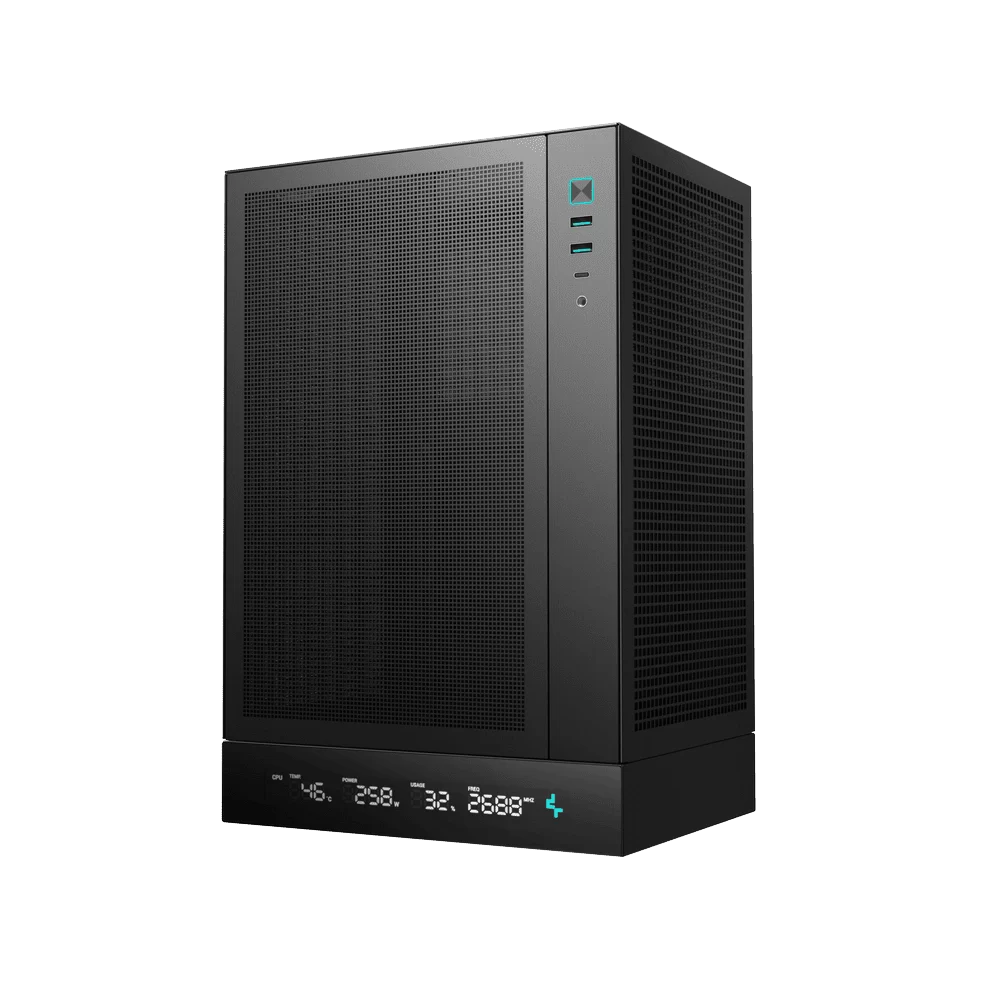 DEEPCOOL CH170 Digital - Black, vertical ITX Case