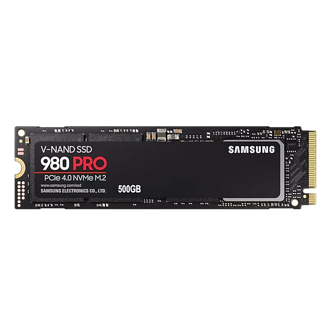 Samsung 980 Pro 500GB (MZ-V8P500BW) SSD – M.2 2280, PCIe Gen 4.0 x4 NVMe 1.3