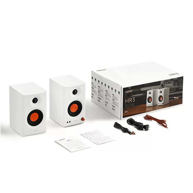 Edifier MR3 White 2.0 Powered Studio Monitor Speakers System - 18W x 2 (RMS) total, Bluetooth V5.4 2 Edifier MR3 White 2.0 Powered Studio Monitor Speakers System - 18W x 2 (RMS) total, Bluetooth V5.4 - Ảnh 2