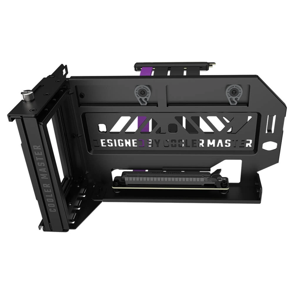 Cooler Master Universal Vertical Graphics Card Holder Kit V3 - Black, Premium Riser Cable PCI-E 4.0 x16-165mm