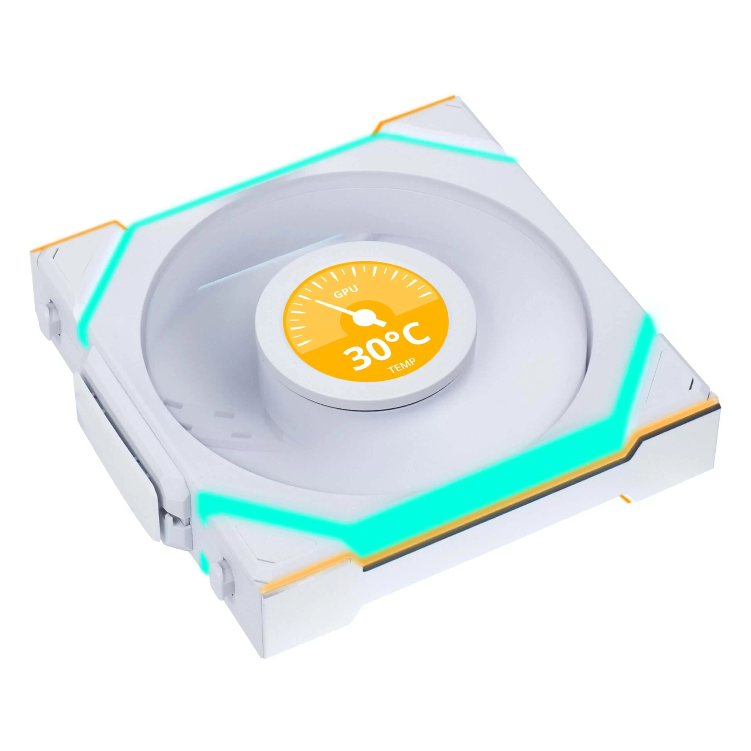 Lian Li UNI FAN SL Wireless Reverse Blade 120 Triple White Fan (12RSL1W3W) - 3x 120mm, Controller included 5 Lian Li UNI FAN SL Wireless Reverse Blade 120 Triple White Fan (12RSL1W3W) - 3x 120mm, Controller included - Ảnh 5