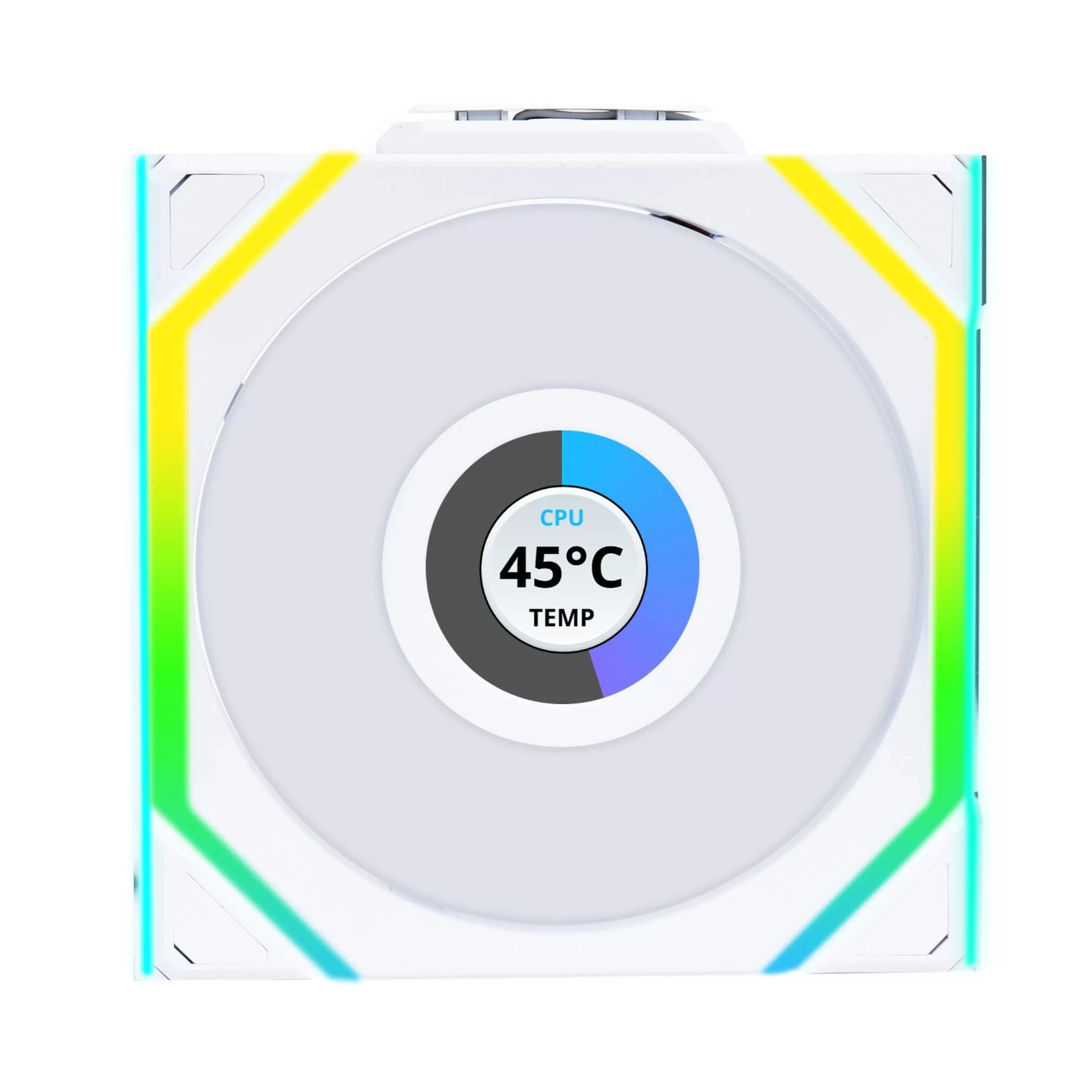 Lian Li UNI FAN SL Wireless Reverse Blade 120 Triple White Fan (12RSL1W3W) - 3x 120mm, Controller included 6 Lian Li UNI FAN SL Wireless Reverse Blade 120 Triple White Fan (12RSL1W3W) - 3x 120mm, Controller included - Ảnh 6