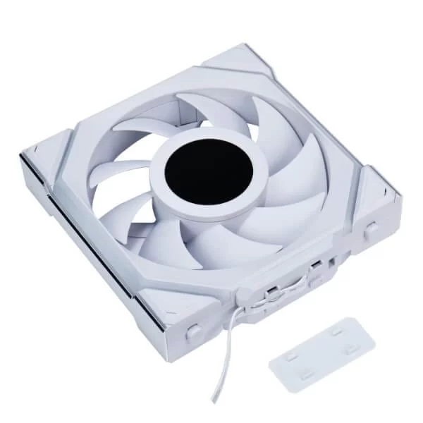 Lian Li UNI FAN SL Wireless Reverse Blade 120 Triple White Fan (12RSL1W3W) - 3x 120mm, Controller included 7 Lian Li UNI FAN SL Wireless Reverse Blade 120 Triple White Fan (12RSL1W3W) - 3x 120mm, Controller included - Ảnh 7