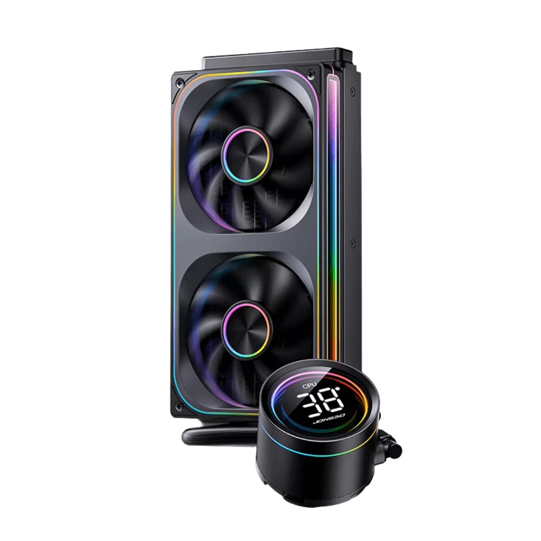 JONSBO TH-240 Black AIO Liquid Cooling - 240mm radiator, Single Frame Unit 2x120mm 3Pin ARGB Fans