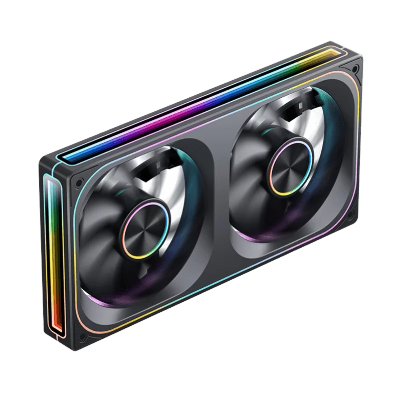 JONSBO ZA-240BR (Reverse) Fan Case - 2in1, 2x120mm 3Pin ARGB Fans, PWM, Reverse Blade Silent, 4-Sides Infinity Mirror