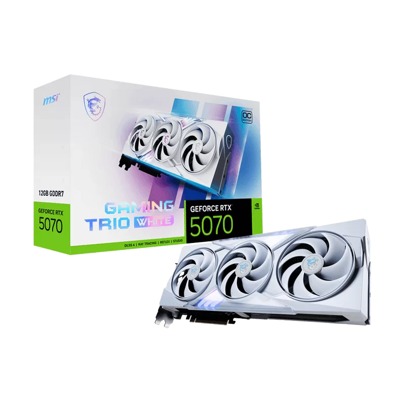 MSI GeForce RTX 5070 12G GAMING TRIO OC WHITE Graphics Card