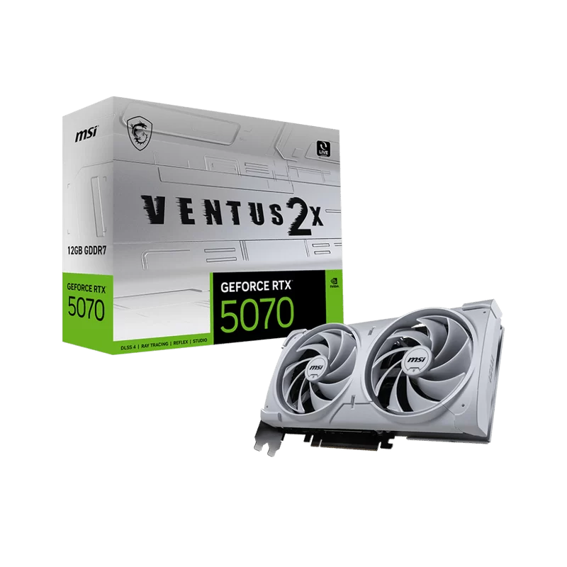 MSI GeForce RTX 5070 12G VENTUS 2X OC WHITE Graphics Card