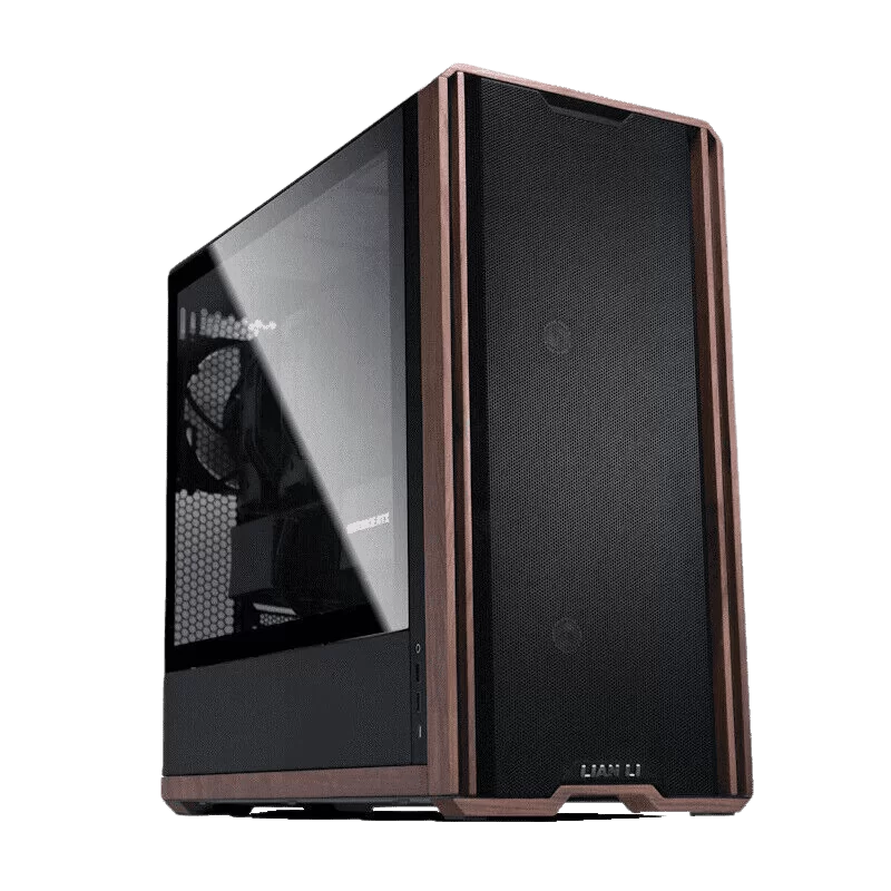 Lian Li LANCOOL 217 Black Case - 170mm ARGB front fans, wood panels, USB Type-C Port, Tempered Glass Side Panel