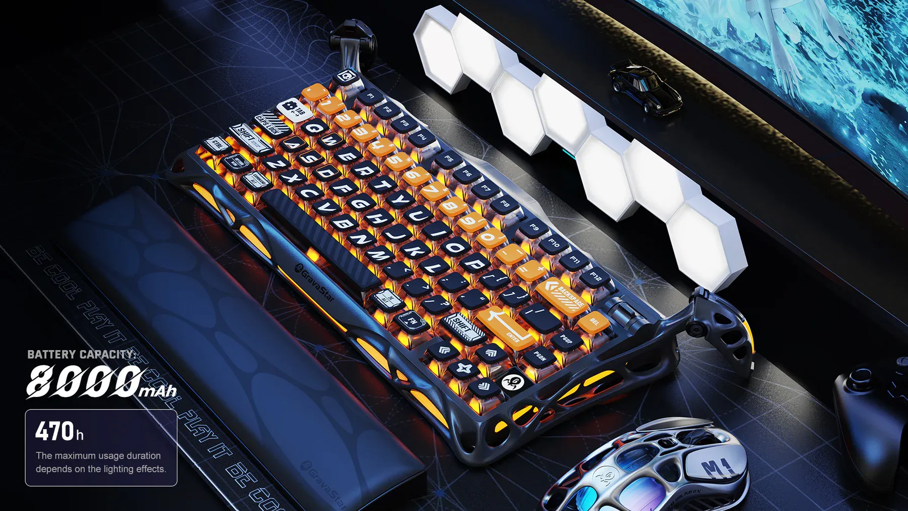 75 mechanical keyboard gaming wireless RGB gravastar mercury k1pro cyberflare 7