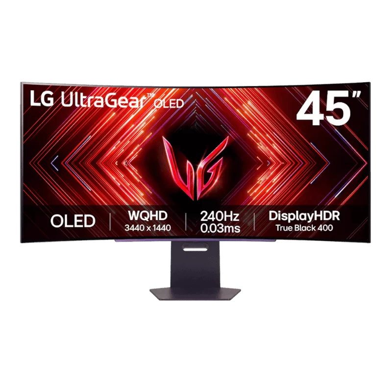 LG Ultragear OLED 45GS95QE-B Curved Gaming Monitor - 45 inch Curved WQHD (3440x1440), 240Hz 0,03ms (GtG), 280nits Gsync Compatible