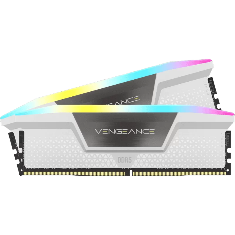 CORSAIR Vengeance RGB 32GB Memory Kit - White, 32GB (2x16GB) DDR5, 6000MHz, CL36 DDR5 (CMH32GX5M2E6000C36W)