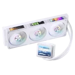 JONSBO TF3-360SCB White AIO Liquid Cooling - 3.5 inches IPS Main Screen (640×480 px), 360mm radiator
