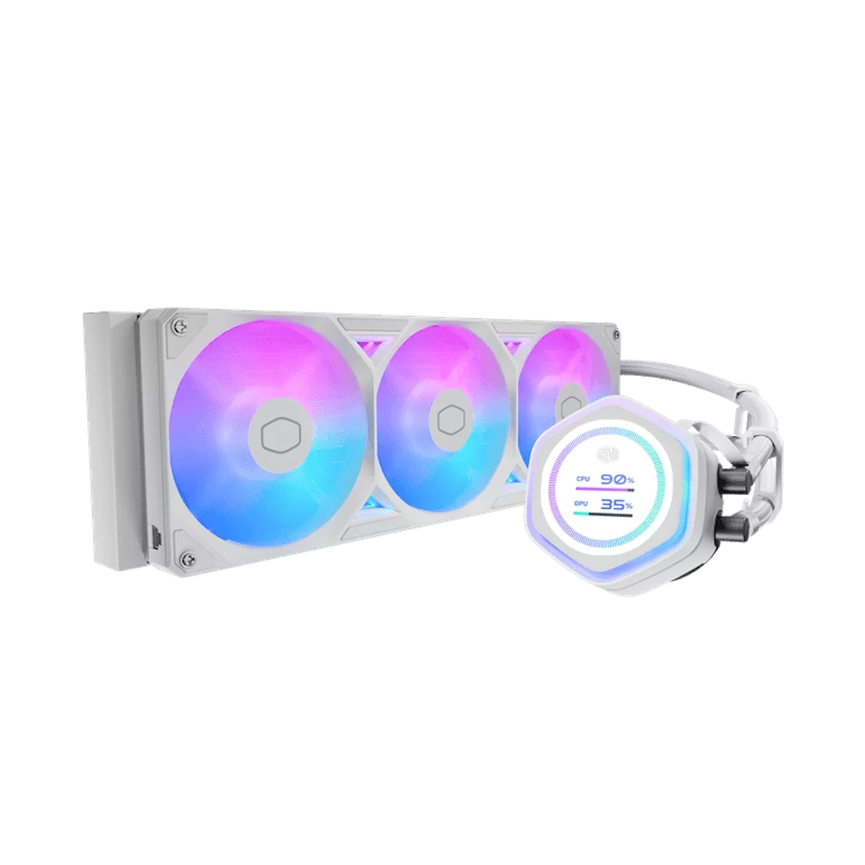 Cooler Master MASTERLIQUID 360 ATMOS II LCD White AIO Liquid CPU Cooler