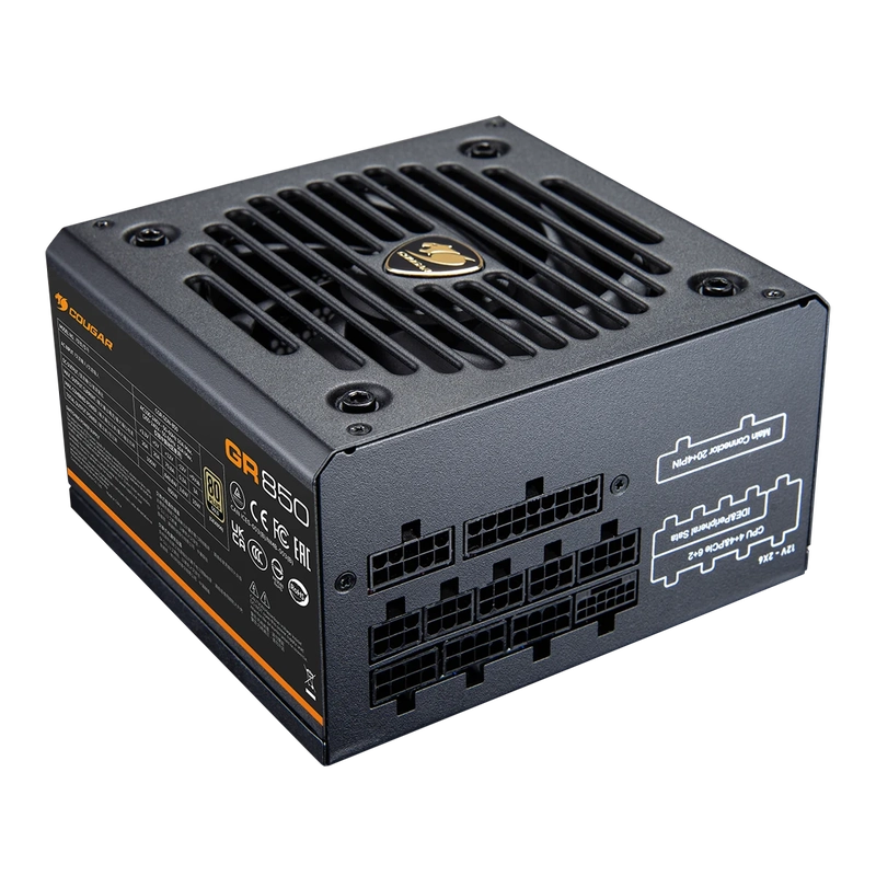 Cougar GR 850 850W 80 Plus Gold, Full-Modular, PCIe 5.1, ATX3.1, PCIe 12V-2X6 PSU