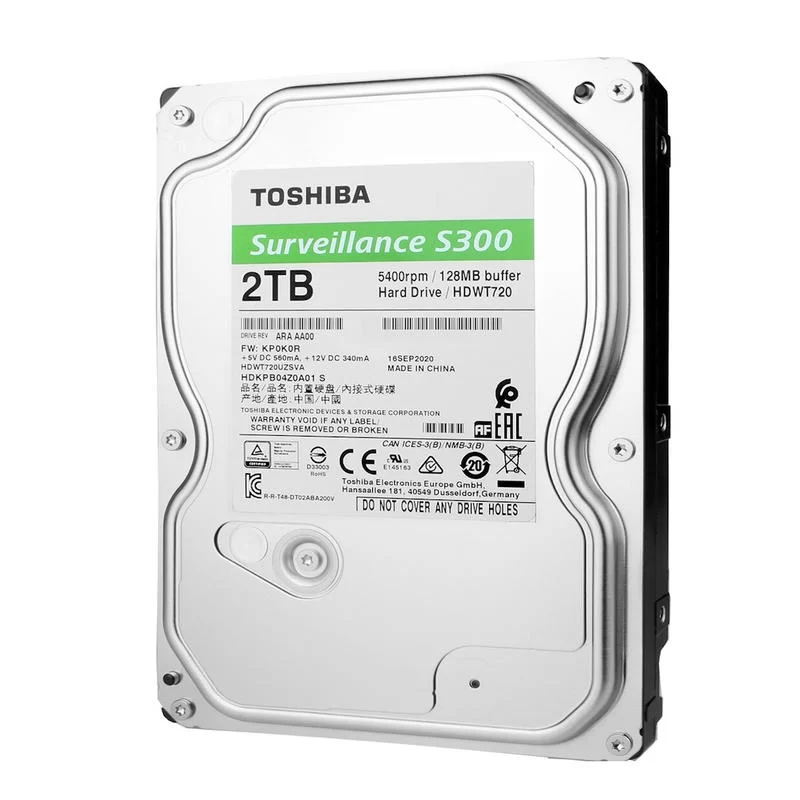 Toshiba 2TB S300 Surveillance (HDWT720UZSVA) HDD - 3.5 inch, 5400 RPM, 128MB Cache, Sata III 2 Toshiba 2TB S300 Surveillance (HDWT720UZSVA) HDD - 3.5 inch, 5400 RPM, 128MB Cache, Sata III - Ảnh 2