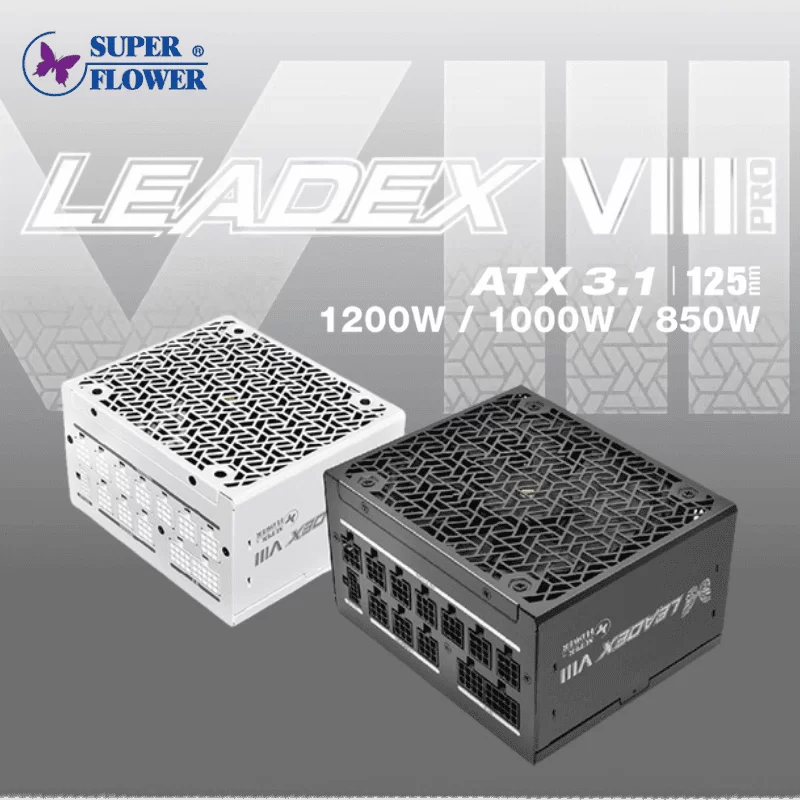 SuperFlower Leadex VIII Platinum Pro 1000W ATX 3.1 Cybenetics Platinum SF-1000F14SP(T) PSU