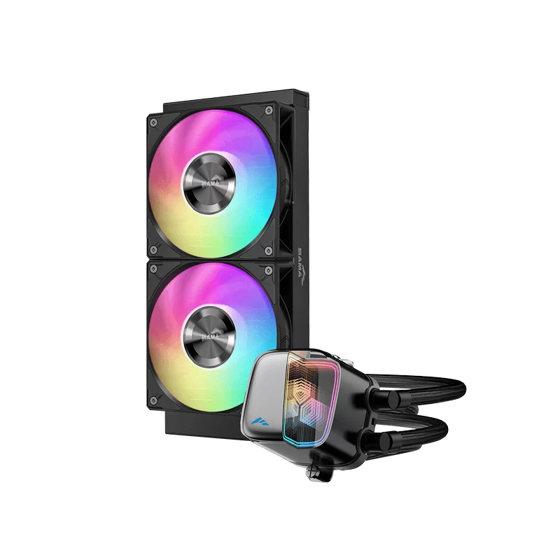 SAMA L70 240BK Black AIO Liquid CPU Cooler – 360mm Radiator, 2x 120mm ARGB fans