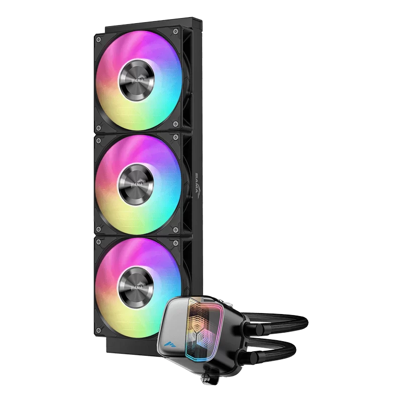 SAMA L70 360BK Black AIO Liquid CPU Cooler – 360mm Radiator, 3x 120mm ARGB fans
