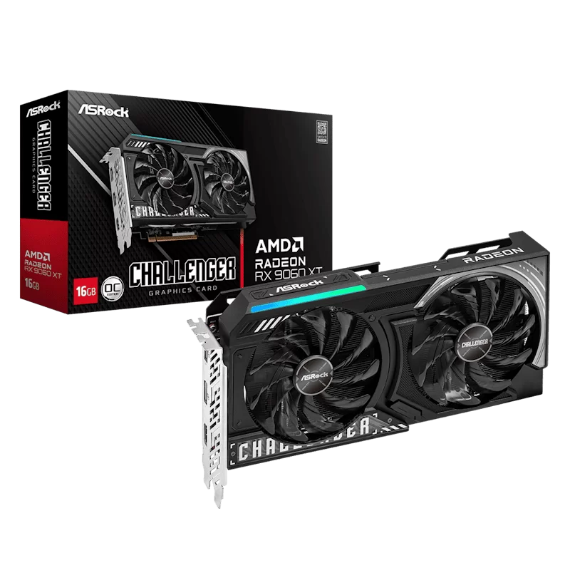 ASROCK AMD Radeon™ RX 9060 XT Challenger 16GB OC (RX9060XT CL 16GO) Graphics Card