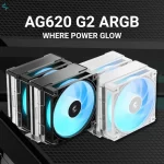 DEEPCOOL AG620 G2 ARGB Dual Tower CPU Cooler - 2x 120mm Fan, 6x Copper Heat Pipes, Intel/AMD Support